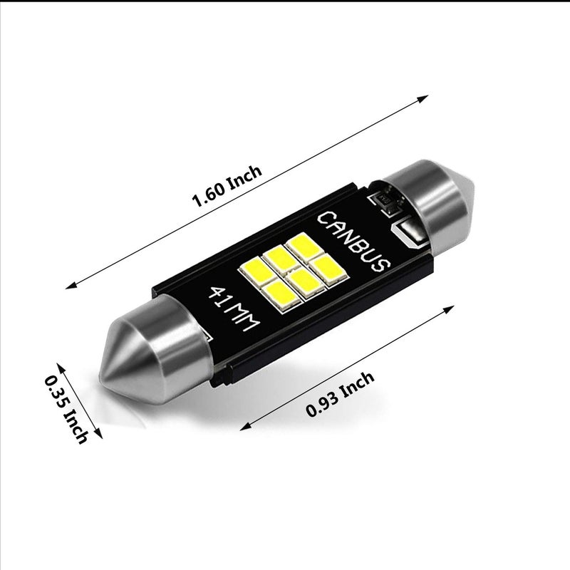 JDM ASTAR Canbus Error Free 3020 1.72â€ 42MM Festoon 211-2 569 578 Bright White Led Bulbs - Image 5